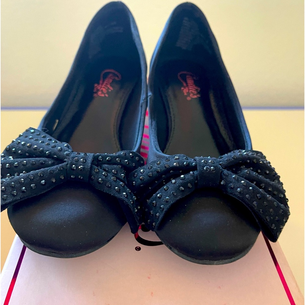 Black little girl dress shoes In excellent condition